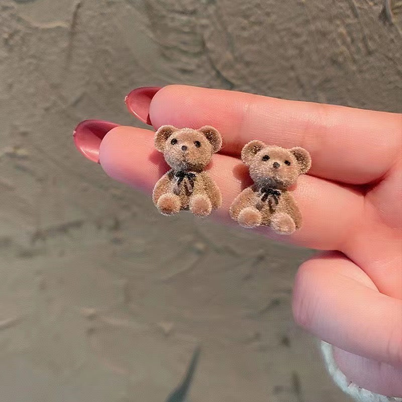 Plush Bear Stud Earings